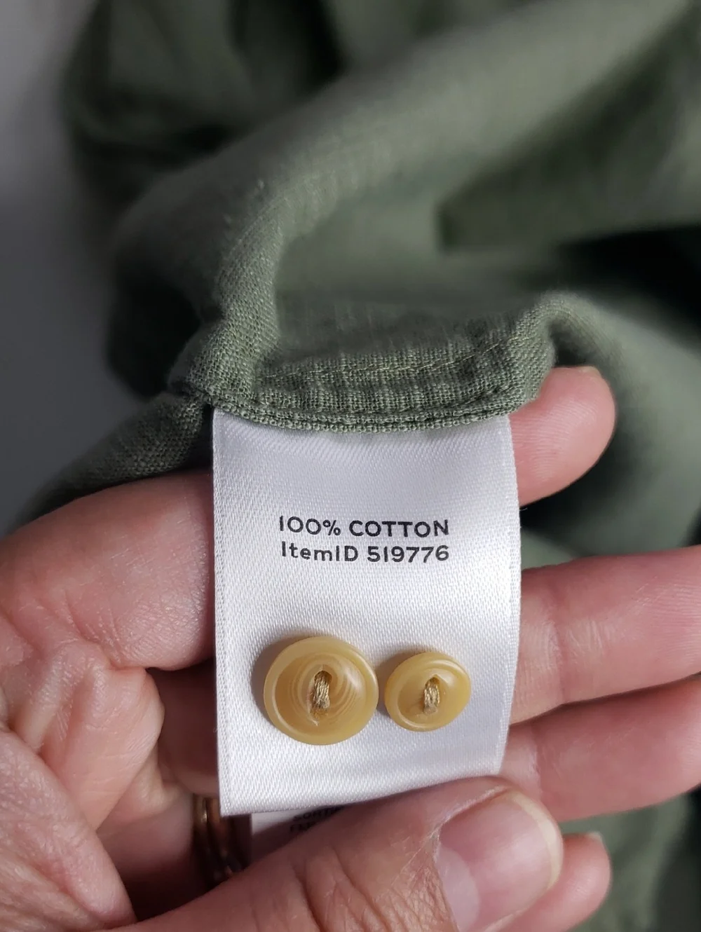 LL Bean Signature 100% Cotton Camp Button Front Shirt Dress Size M Olive Gray - Picture 11 of 16